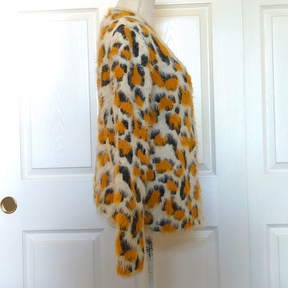 Sweet Rain Leopard Print Faux Fur Sweater - Picture 2 of 5
